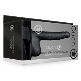 Gode ceinture creux HOLLOW STRAP Ribbed 16 x 4cm 2