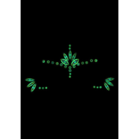 Stickers Strass Visage phosphorescent GLOW JEWELRY