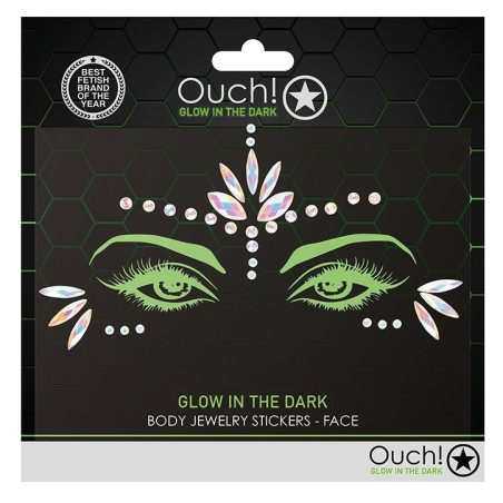 Stickers Strass Visage phosphorescent GLOW JEWELRY