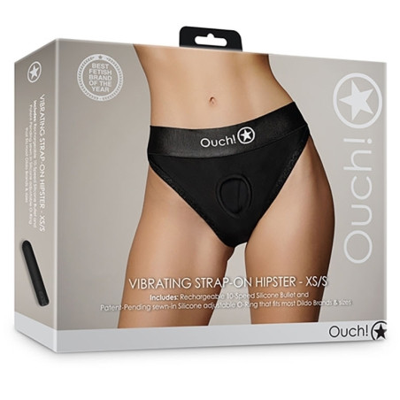 Culotte vibrante STRAP-ON HIPSTER Noire