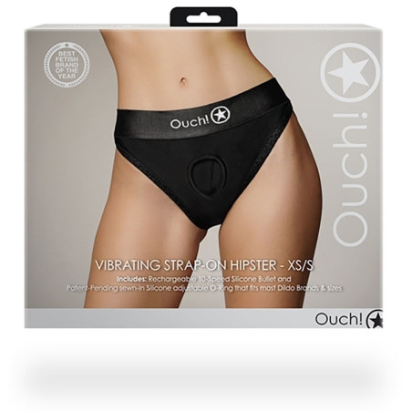 Culotte vibrante STRAP-ON HIPSTER Noire