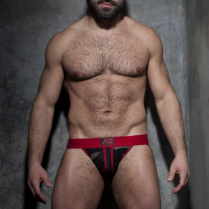 Jockstrap Camo Stripe AD Fetish Camouflage et Rouge