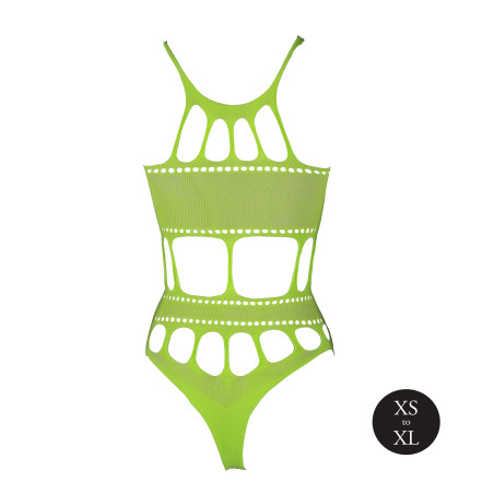 Body à encolure grecque Vert Fluo
