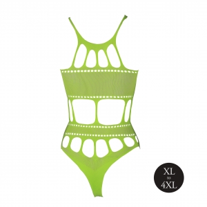 Body à encolure grecque Vert Fluo