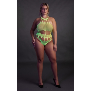 Body à encolure grecque Vert Fluo