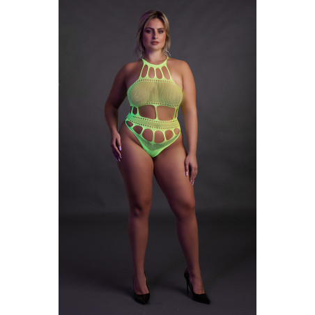 Body à encolure grecque Vert Fluo