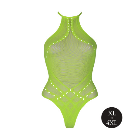Body Filet Dos nu Vert Fluo