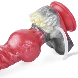Gode furry éjaculateur WOLF SQUIRT M 21 x 7.5 cm de  Bad Wolf