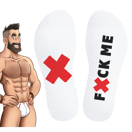 Chaussettes blanches FUCK ME SneakXX
