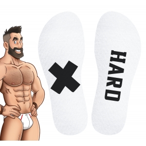 Chaussettes hautes HARD SneakXX Blanc-Noir