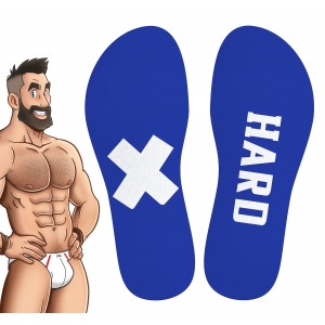 Chaussettes hautes HARD SneakXX Bleu-Blanc