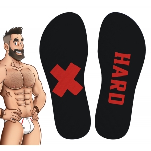 Chaussettes hautes HARD SneakXX Noir-Rouge
