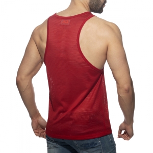 Débardeur Mesh POCKET CONTRAST Rouge-Marine