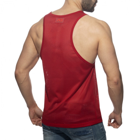 Débardeur Mesh POCKET CONTRAST Rouge-Marine