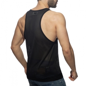 Débardeur Mesh POCKET CONTRAST Noir-Blanc