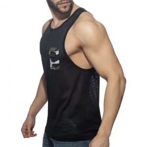 Débardeur Mesh POCKET CONTRAST Noir-Army