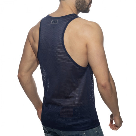 Débardeur Mesh POCKET CONTRAST Marine-Gris