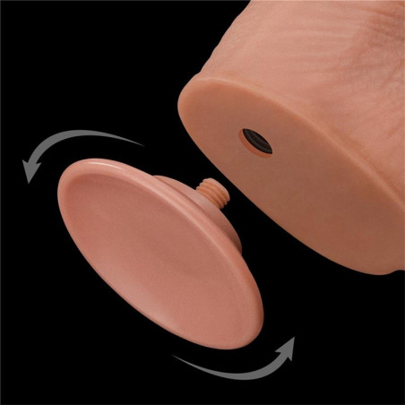 Gode réaliste avec bourses SLIDING SKIN 16 cm