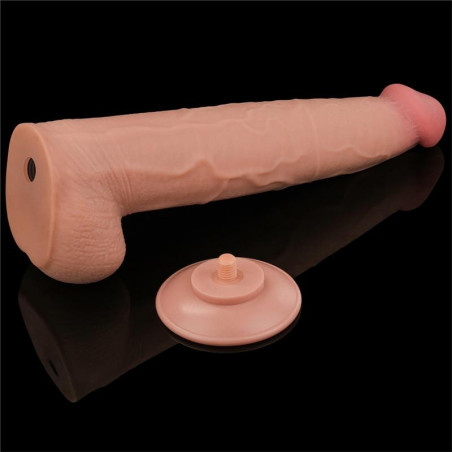 Gode réaliste avec bourses SLIDING SKIN 16 cm