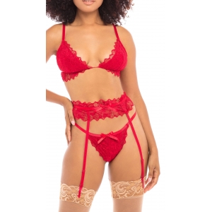 Ensemble ROSEMARIE 3 Pièces Rouge