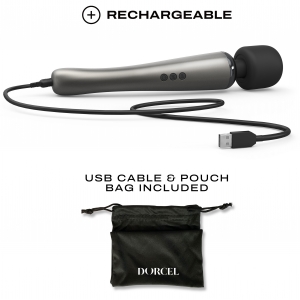 Wand MEGAWAND Dorcel | Tête 55mm Argenté