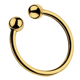 Anneau de gland 2 Boules OPEN BALL 8mm Doré par MenSteel