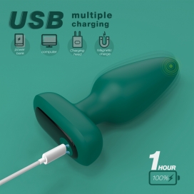Plug vibrant Silicone VISUAL 10 x 4.2cm Vert 2