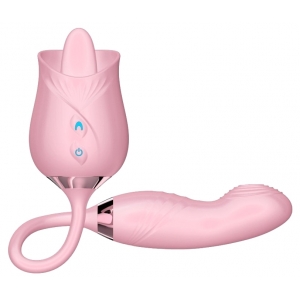 Stimulateur Anulingus et Point G ROSE LICKING 11 x 3cm Rose