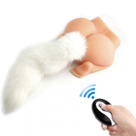 Plug Queue Vibrant FOX TAIL VIBE 6.5 x 3.2cm | Queue 40cm | Blanche 2