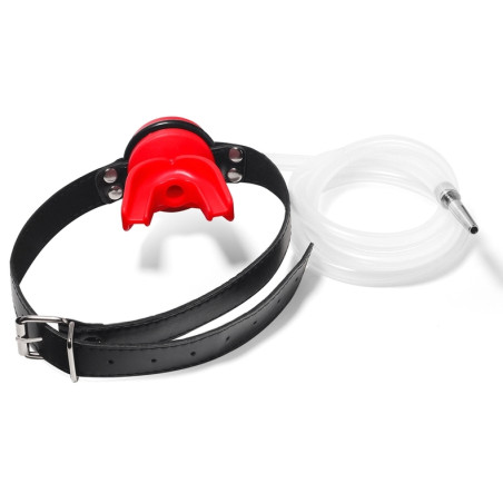 Plug pénis avec un Bâillon Urinoir - plug 4 x 0.7cm Rouge