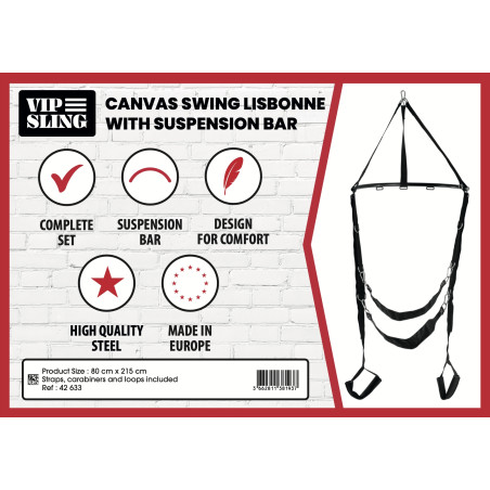 Set complet Balançoire en tissu LISBONNE avec Barre
