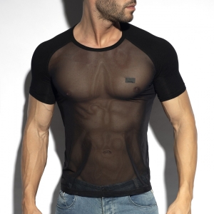 T-Shirt RANGLAN NET Noir