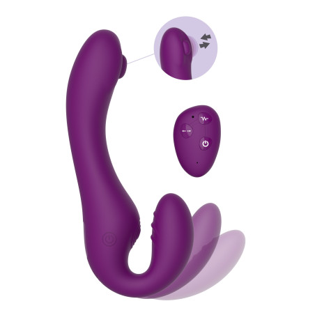 Stimulateur de point G STRAPLESS STRAP-ON 13 x 3.5cm Violet