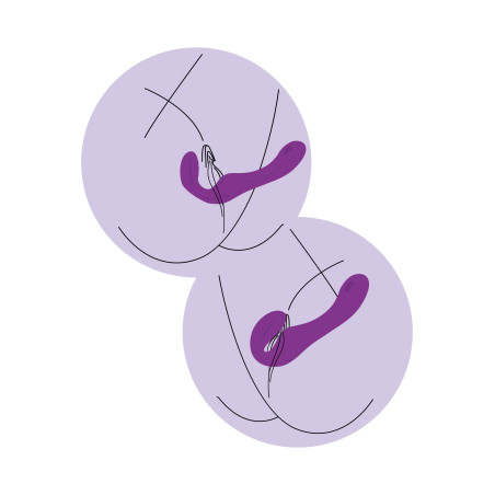 Stimulateur de point G STRAPLESS STRAP-ON 13 x 3.5cm Violet