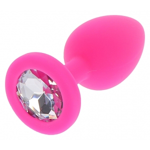 Plug bijou DIAMOND BOOTY S 6 x 2.8cm Rose