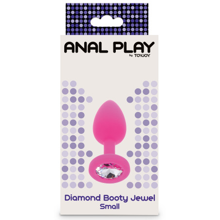 Plug bijou DIAMOND BOOTY S 6 x 2.8cm Rose