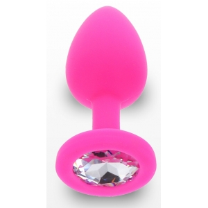 Plug bijou DIAMOND BOOTY S 6 x 2.8cm Rose