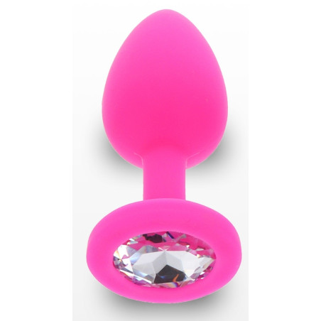 Plug bijou DIAMOND BOOTY S 6 x 2.8cm Rose