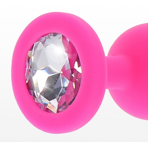 Plug bijou DIAMOND BOOTY S 6 x 2.8cm Rose