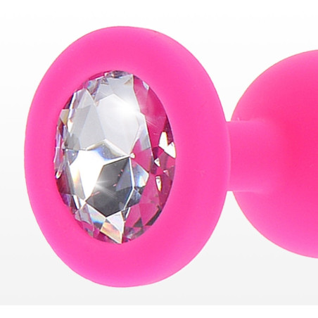 Plug bijou DIAMOND BOOTY S 6 x 2.8cm Rose