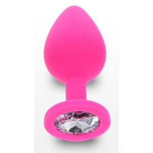 Plug Bijou DIAMOND BOOTY M 7 x 3.5cm Rose