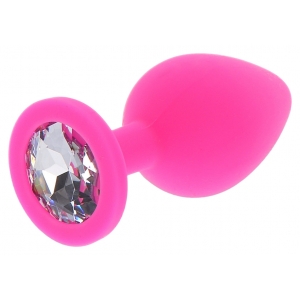 Plug Bijou DIAMOND BOOTY L 9 x 4cm Rose