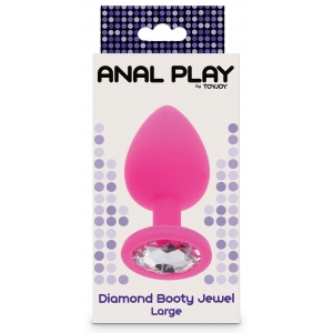 Plug Bijou DIAMOND BOOTY L 9 x 4cm Rose