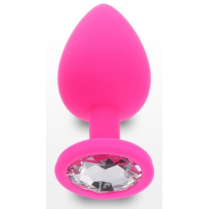 Plug Bijou DIAMOND BOOTY L 9 x 4cm Rose