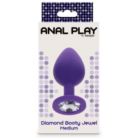 Plug Bijou DIAMOND BOOTY M 7 x 3.5cm Violet 2