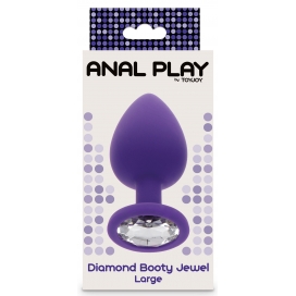 Plug Bijou DIAMOND BOOTY L 9 x 4cm Violet 2