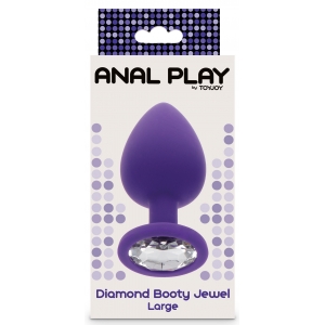 Plug Bijou DIAMOND BOOTY L 9 x 4cm Violet