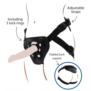 Harnais pour Gode ceinture STRAP-ON DELUXE Get Real Noir