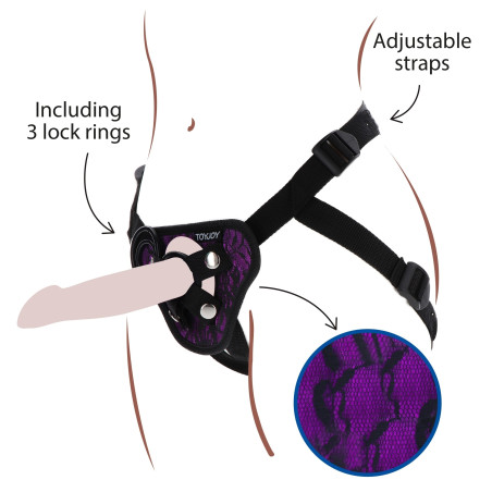 Harnais pour Gode ceinture STRAP-ON Get Real Violet