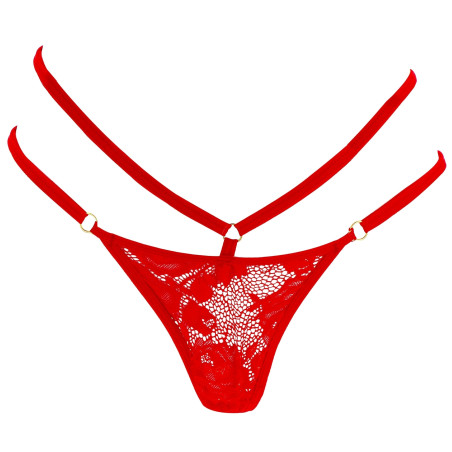 Stimulateur de clitoris avec culotte dentelle DIVINE PANTY Rouge